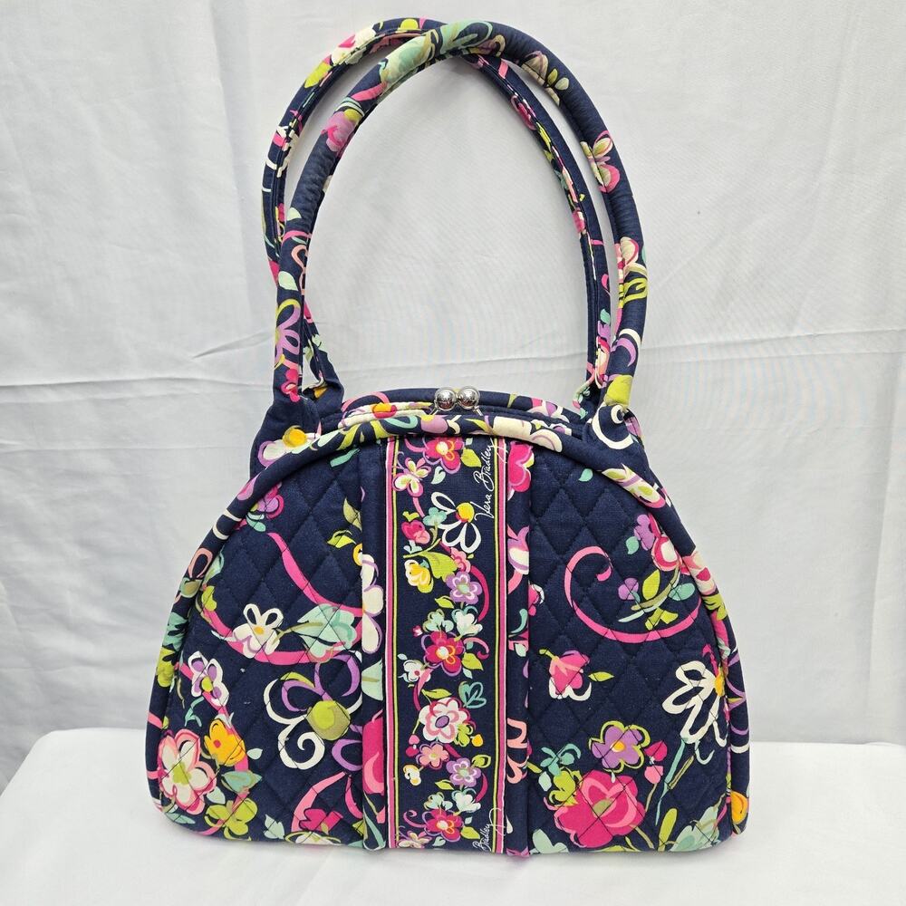 Vera Bradley Quilted Kisslock Frame Ribbons Retired Pattern